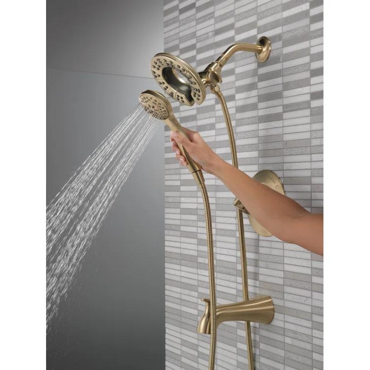 Delta Arvo Single-Function Tub Shower Faucet Set, Shower Trim Kit with In2ition Shower Head and Valve 144840-CZ-I