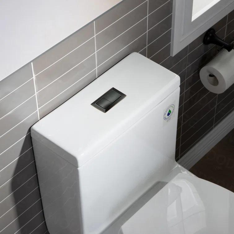 1.28 GPF Elongated Comfort ADA Height One Piece Dual-Flush Toilet with Soft-Closing Seat,MAP Flushing 1000G