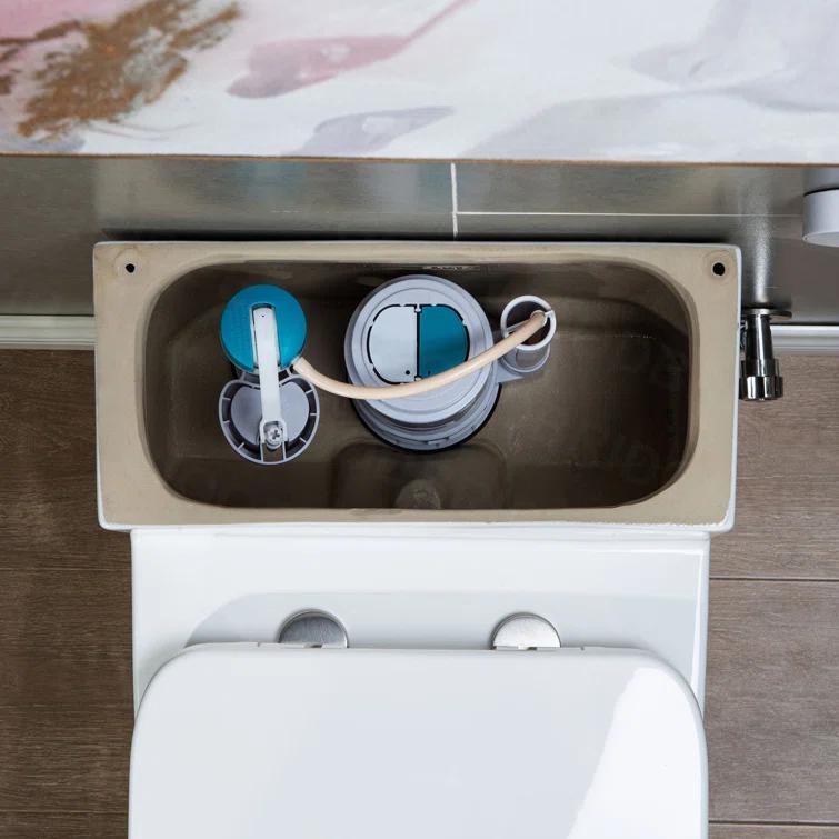 WoodBridge 1.6 Gallons GPF Elongated Comfort Height Floor Mounted One-Piece Toilet (Seat Included)