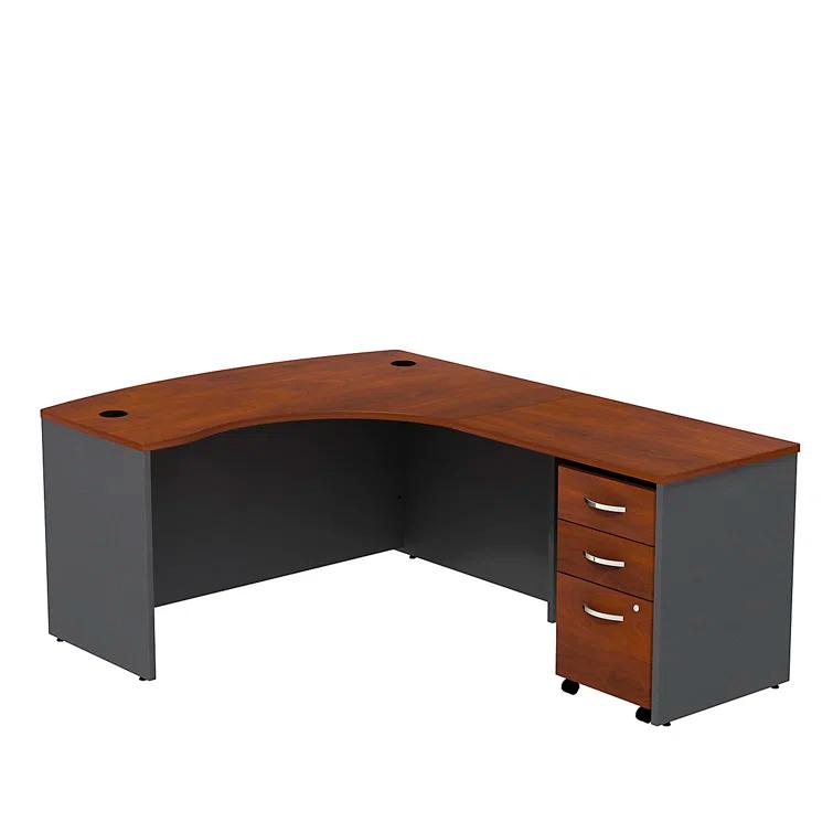 Series C L Shaped Desk with Mobile File Cabinet