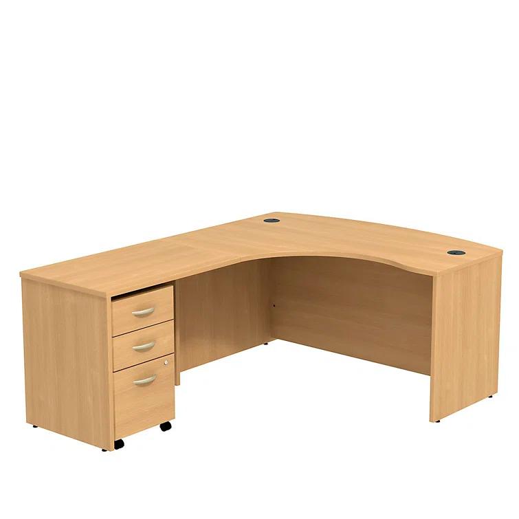 Series C L Shaped Desk with Mobile File Cabinet