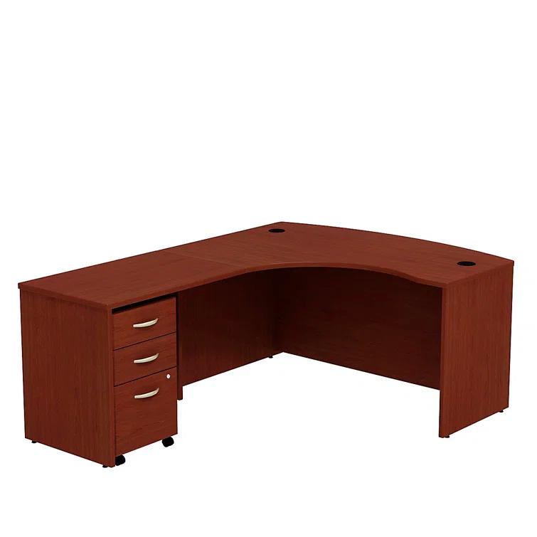 Series C L Shaped Desk with Mobile File Cabinet