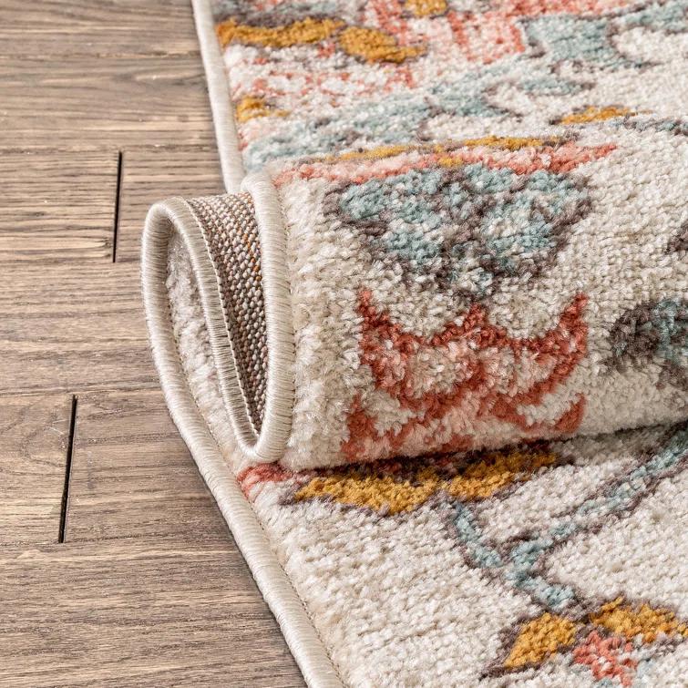 Espey Gwendolyn Blush Bohemian Oriental Medallion Rug