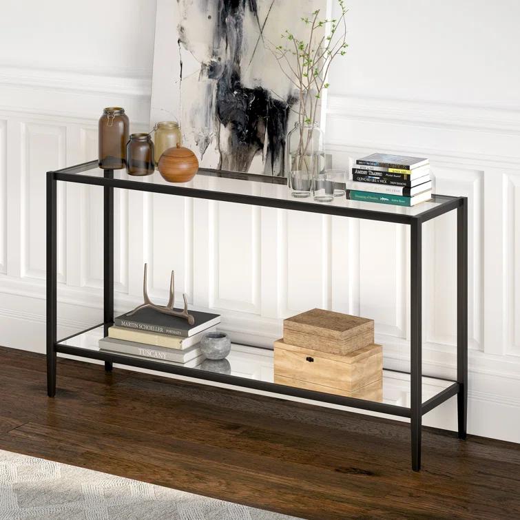 Hera Glass Top Console Table