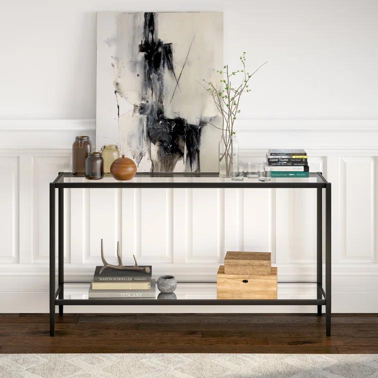 Hera Glass Top Console Table
