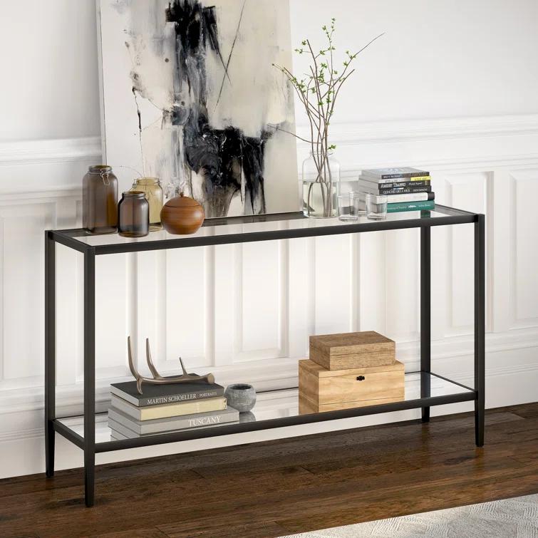 Hera Glass Top Console Table