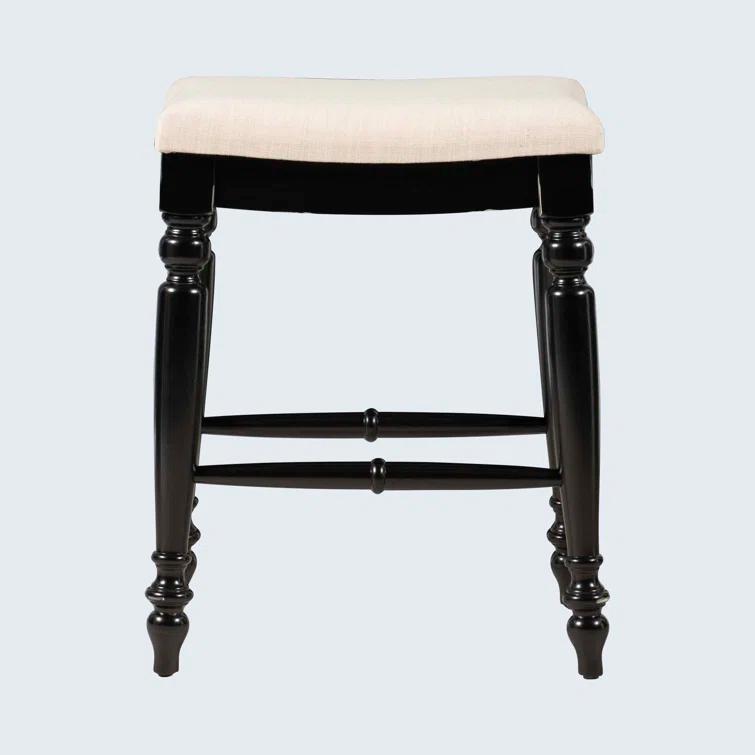 Kelly Clarkson Home Jordyn Backless Upholstered Wood Counter & Bar Stool