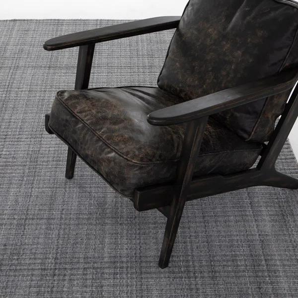 Handmade Transitional Brown/Cream Wool-Viscose Blend Area Rug, 6' x 9'