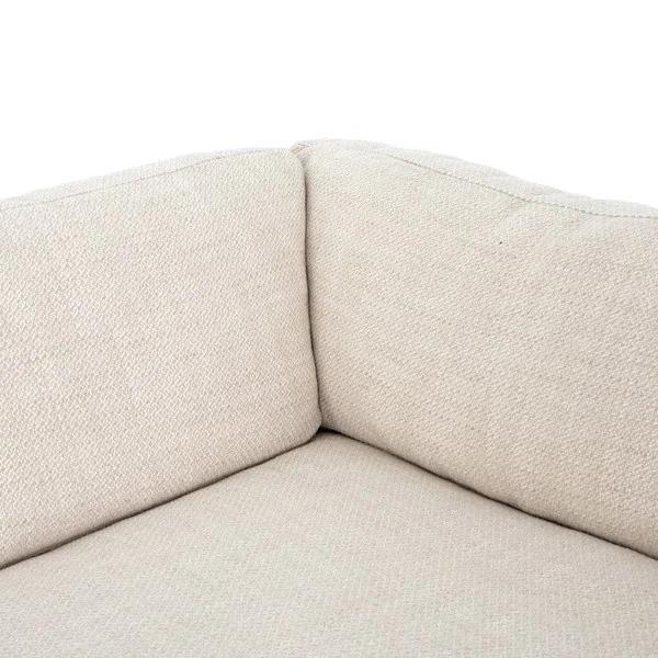 Everly Contemporary Cobblestone Cream 2-Piece Chaise Sectional