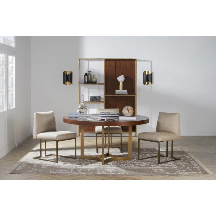 Everly Quinn Daylin Round Metal Base Dining Table