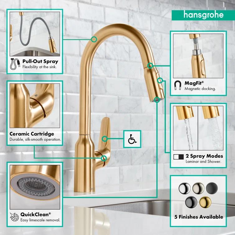 Focus N HighArc Kitchen Faucet with 2-Spray Pull-Down, 1.75 GPM