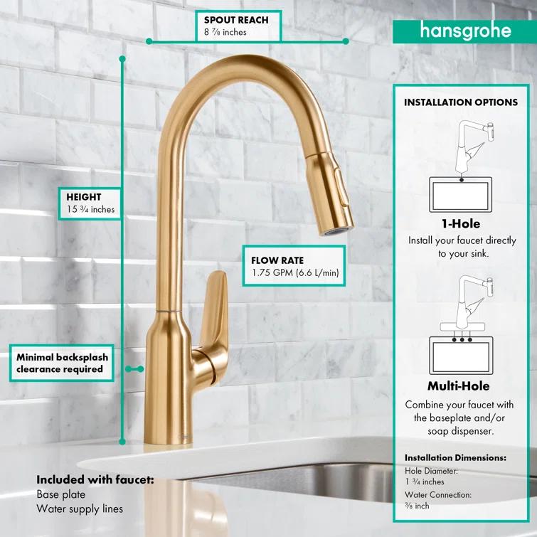 Focus N HighArc Kitchen Faucet with 2-Spray Pull-Down, 1.75 GPM