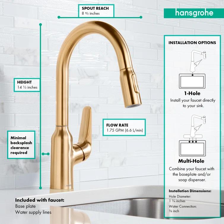 Focus N Prep Kitchen Faucet with 2-Spray Pull-Down, 1.75 GPM
