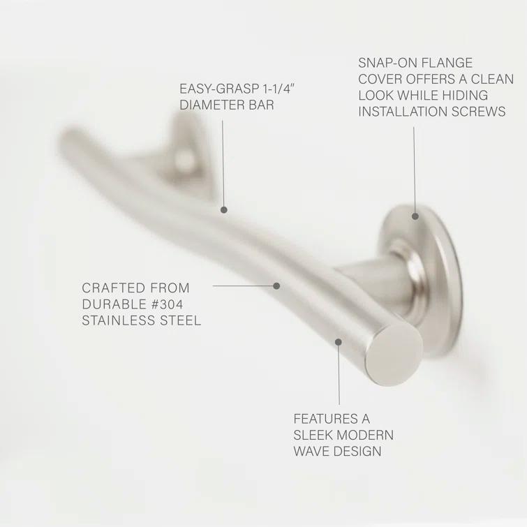 Lifestyle & Wellness Stainless Steel Wave Grab Bar