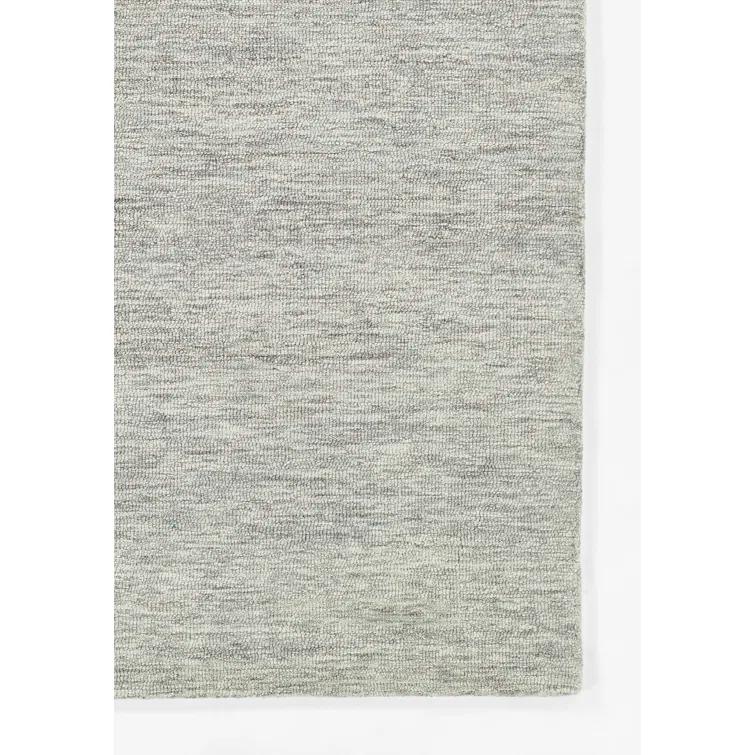 Momeni 5'x8' James Solid Handtufted Area Rug Light Gray: Wool, Low Pile, Rectangle, Indoor, Vacuum Care