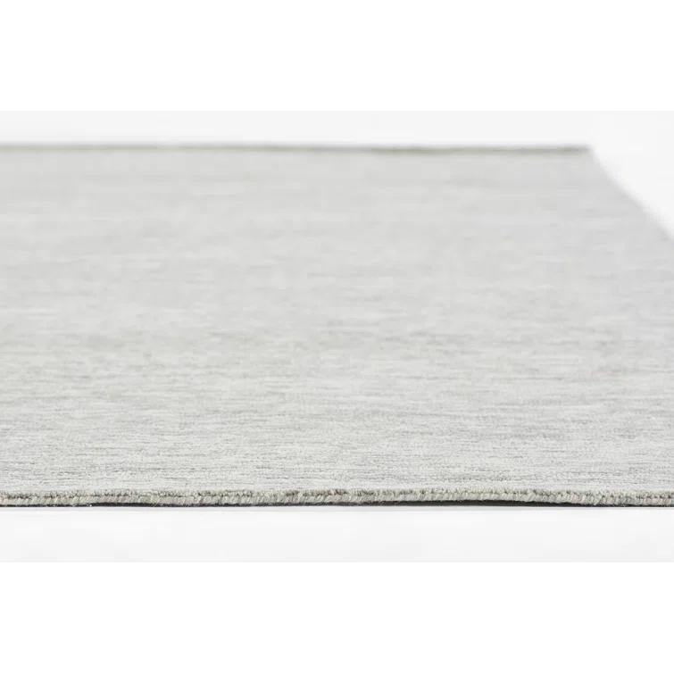 Momeni 5'x8' James Solid Handtufted Area Rug Light Gray: Wool, Low Pile, Rectangle, Indoor, Vacuum Care