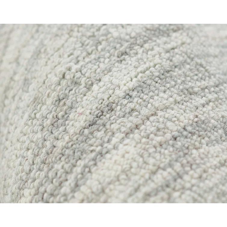 Momeni 5'x8' James Solid Handtufted Area Rug Light Gray: Wool, Low Pile, Rectangle, Indoor, Vacuum Care
