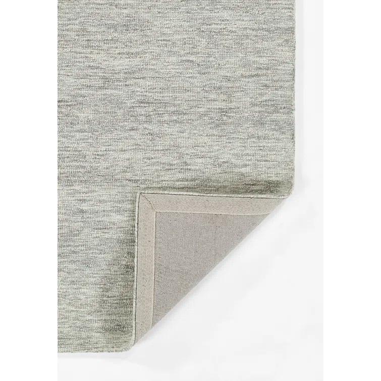 Momeni 5'x8' James Solid Handtufted Area Rug Light Gray: Wool, Low Pile, Rectangle, Indoor, Vacuum Care