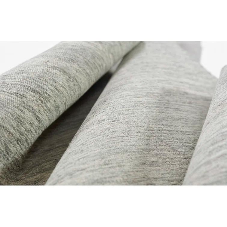 Momeni 5'x8' James Solid Handtufted Area Rug Light Gray: Wool, Low Pile, Rectangle, Indoor, Vacuum Care