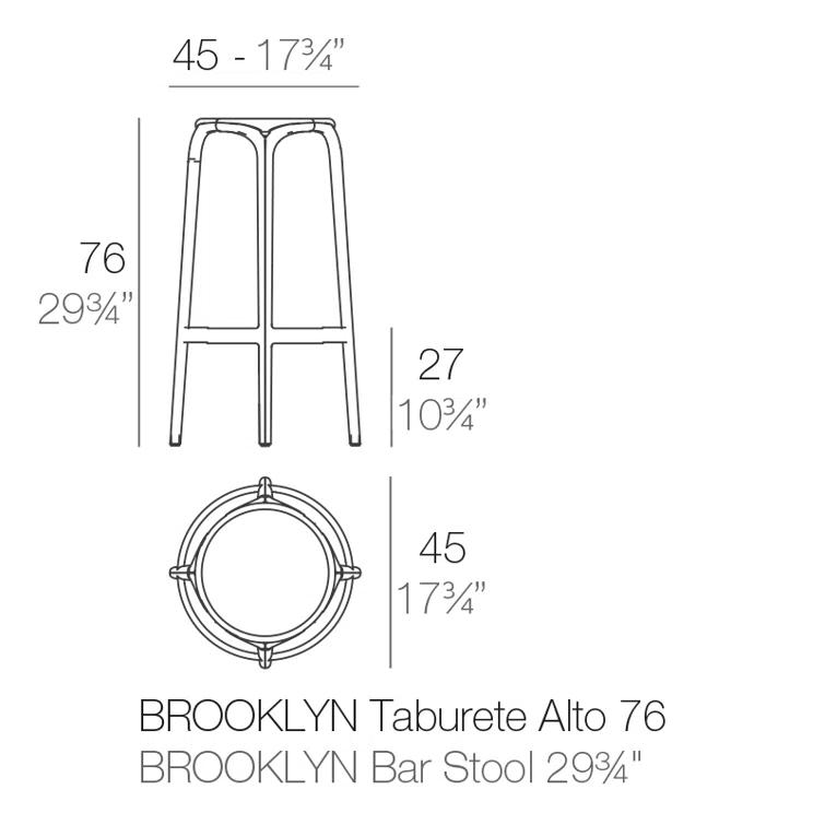 BROOKLYN Bar Stool (Indoor/Outdoor)