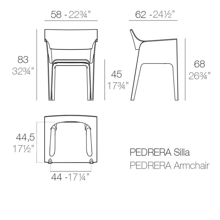 Pedrera Stacking Patio Dining Chair