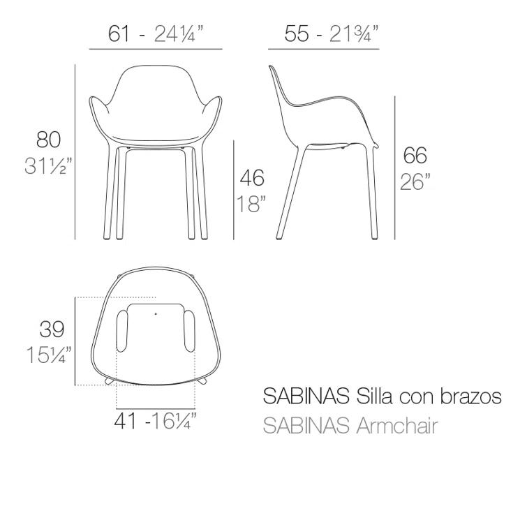 Sabinas Stacking Patio Dining Chair