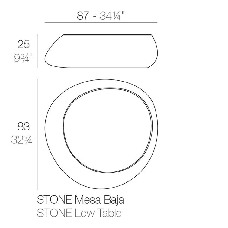 Stone Plastic Coffee Table