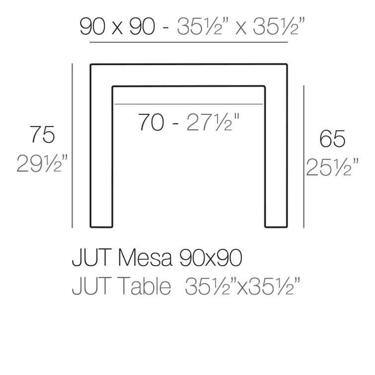Jut Plastic/Resin Dining Table