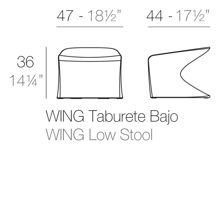 Wing Plastic Decorative Stool