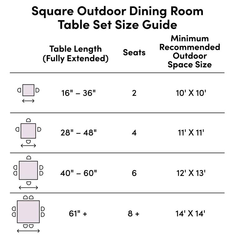 Placido Square 8 - Person Outdoor Dining Set