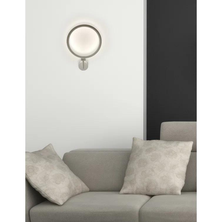 Justice Design NSH-4451-WHTE Lolli - 17.75 Inch 9W 1 LED Wall Sconce Matte White  Matte Black Finish