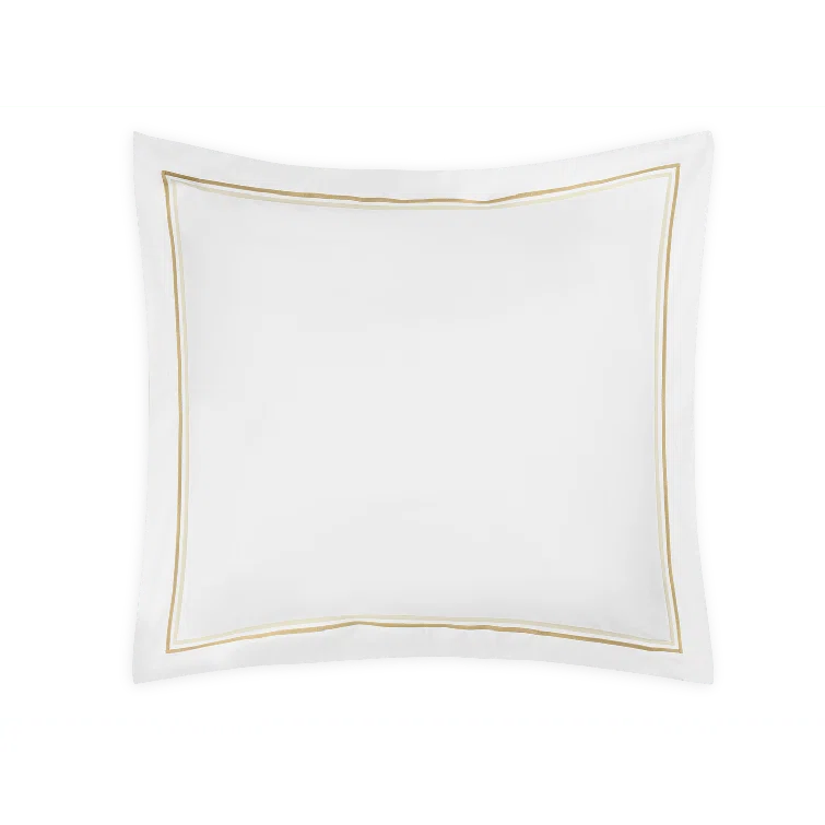 King Champagne Cotton Embroidered Percale Duvet Cover Set