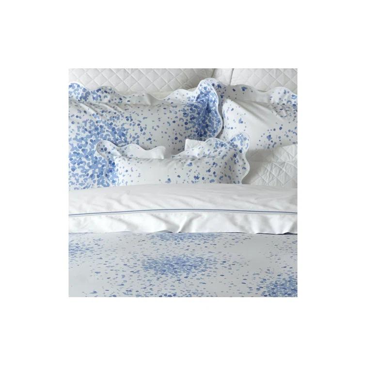 Azure Cotton Full/Queen Duvet Cover with Satin Stitch