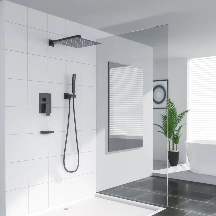 12 Inch Dual Shower Head Wall Mounted Shower System with Rough-In Valve