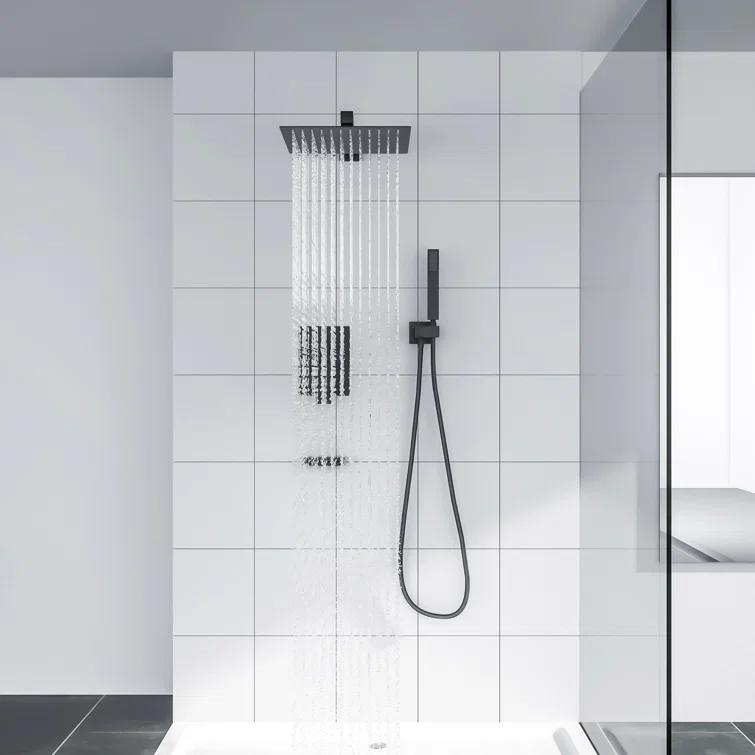 12 Inch Dual Shower Head Wall Mounted Shower System with Rough-In Valve