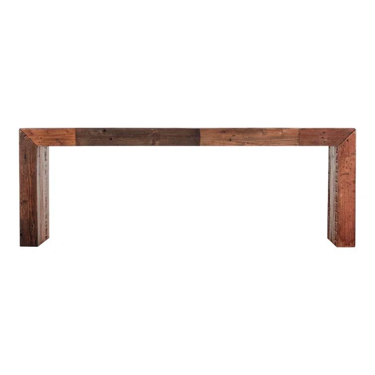 Templin Light Brown Recycled Pine Rustic Bench