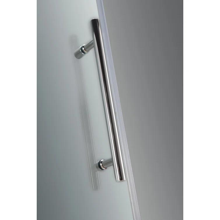 Nautis 72" H Hinged Frameless Shower Door