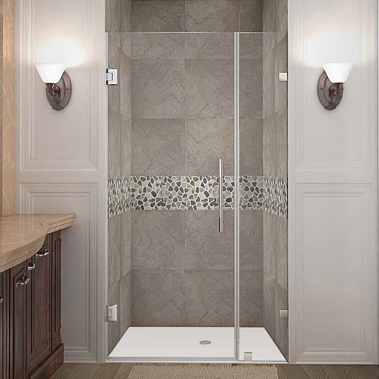 Nautis 32" x 72" Hinged Frameless Shower Door