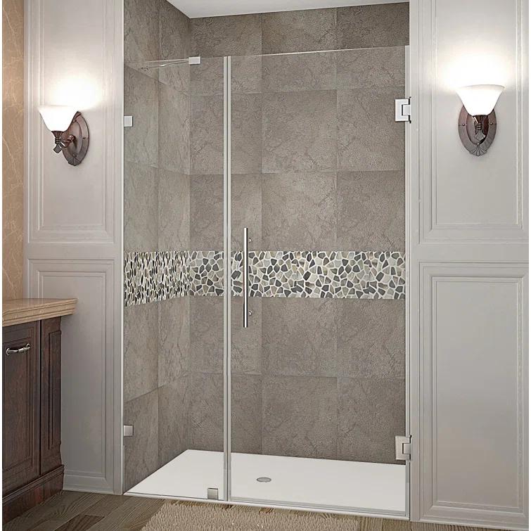 Nautis 41" x 72" Hinged Frameless Shower Door