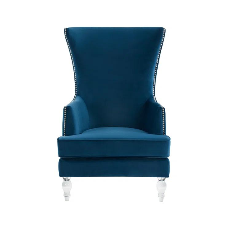 Bree 73.914Cm Wide Velvet Wingback Chair