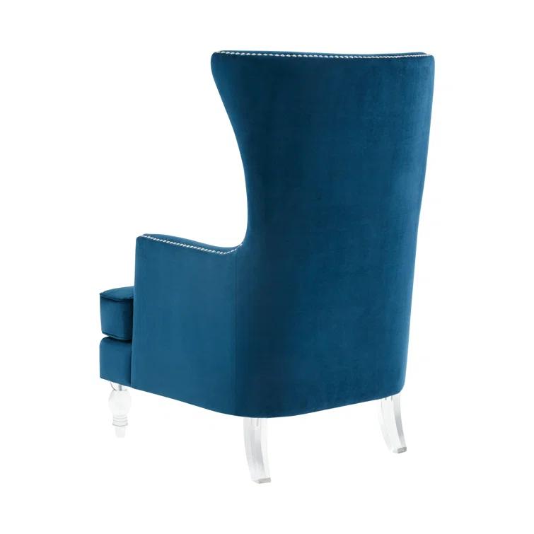 Bree 73.914Cm Wide Velvet Wingback Chair