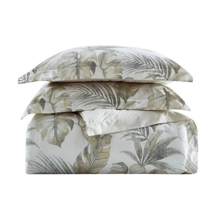 Tommy Bahama Home Tommy Bahama Waimea Bay Green Cotton Reversible Comforter Set