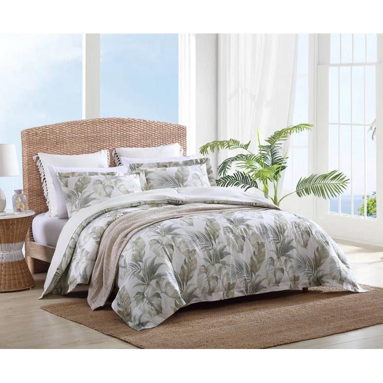 Tommy Bahama Home Tommy Bahama Waimea Bay Green Cotton Reversible Comforter Set