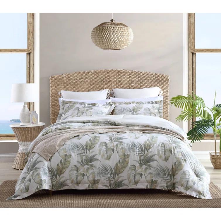 Tommy Bahama Home Tommy Bahama Waimea Bay Green Cotton Reversible Comforter Set