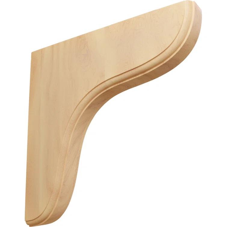 Ekena Millwork 1 3/4"W x 10 1/2"D x 10 1/2"H Eaton Wood Bracket, Red Oak