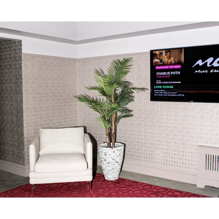 Panama 91'' Faux Fern Tree in Fiberstone Planter