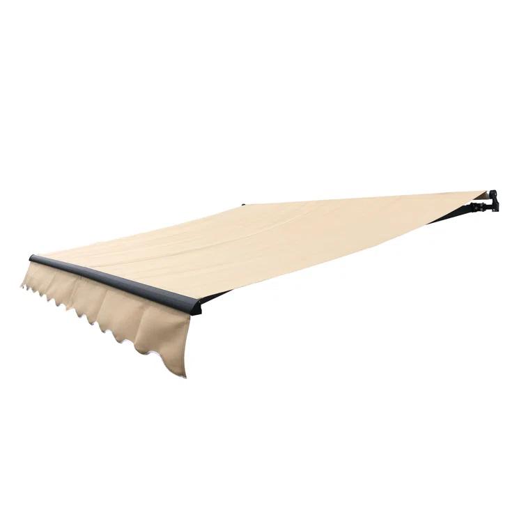 ALEKO Motorized Retractable Outdoor Awning with White Frame
