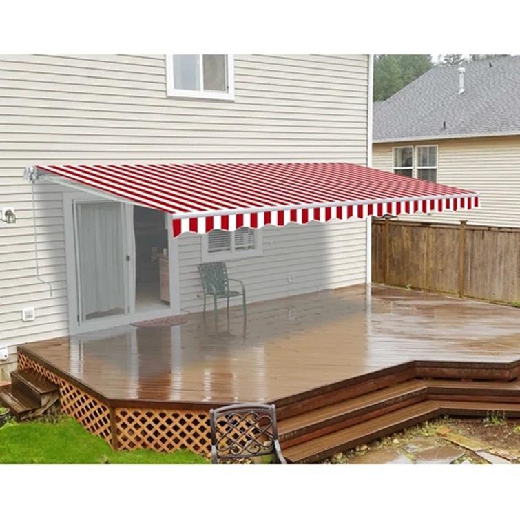 Retractable Patio Awning - White Frame
