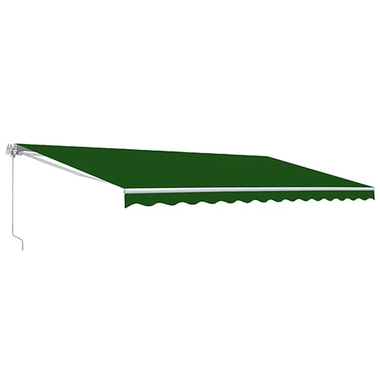 Motorized Retractable White Frame Patio Awning