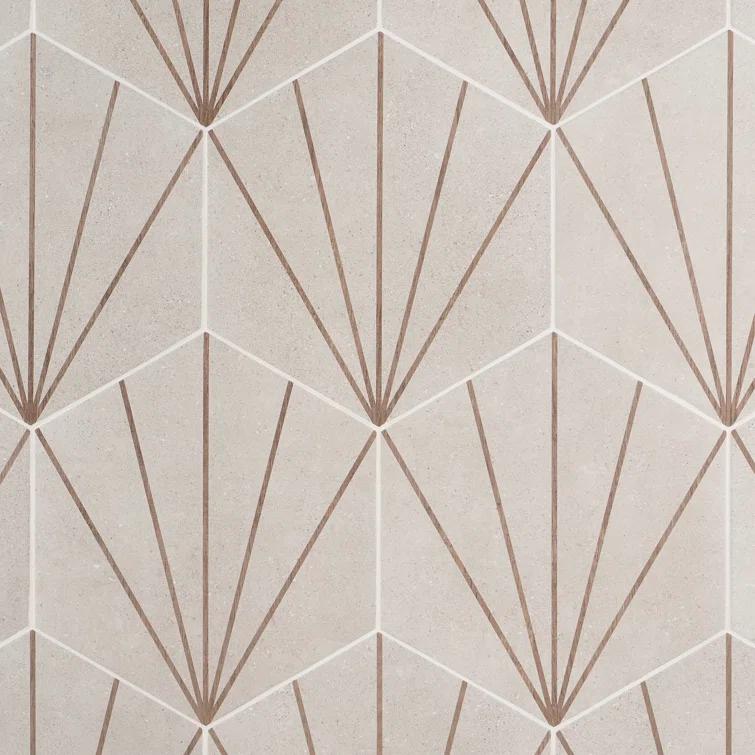 Arbor Hex Beams 13" x 14.5" Porcelain Wall & Floor Tile (10.51 Sq. Ft. / Case)